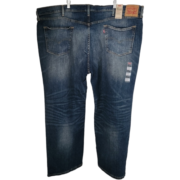 Levi's 559 Relaxed Straight Stretch Blue Jeans Men's Size 52x30 Big & Tall - Picture 4 of 7